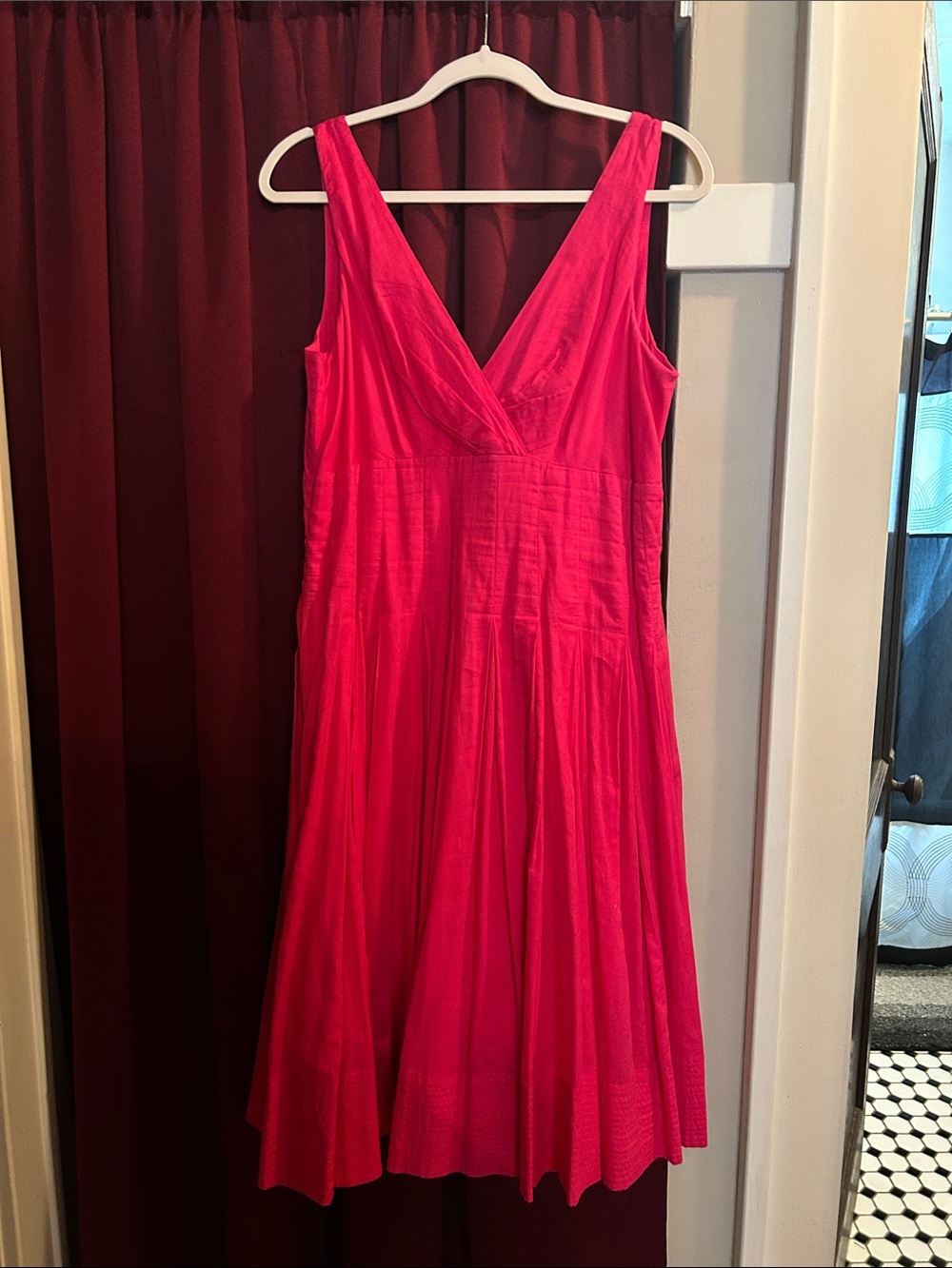 American Living Sleeveless V-Neck Hot Pink Dress Size 12